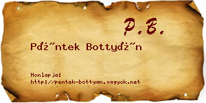 Péntek Bottyán névjegykártya